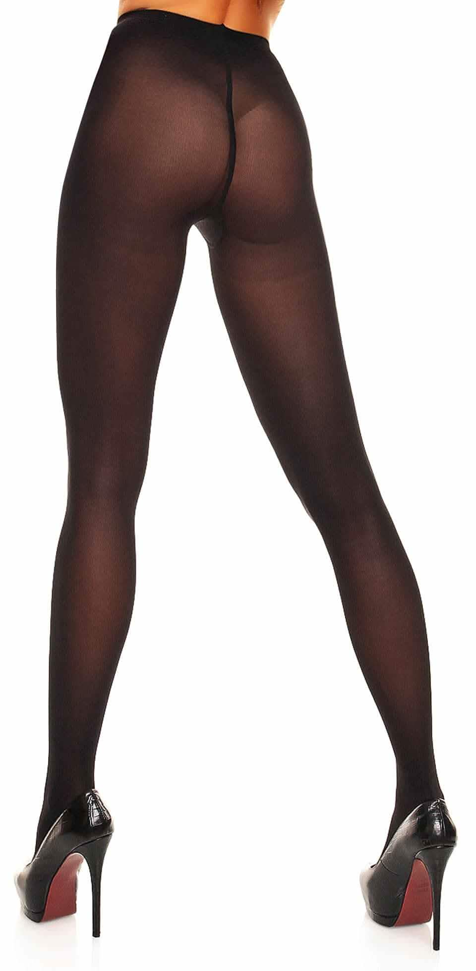 Seidig-matte Mikrofaser Strumpfhose Übergröße XL bis 4XL Schwarz 50 DEN