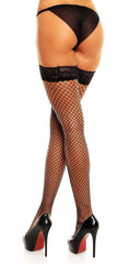 Strumpfhose Netz Übergröße XL bis 4XL Schwarz Hoher Komfortbund