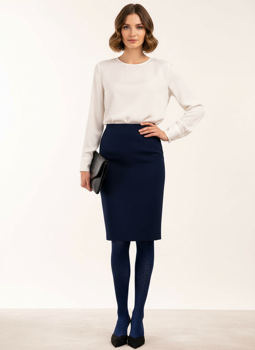 Blaue Strumpfhose Blickdicht - Dry Pastel