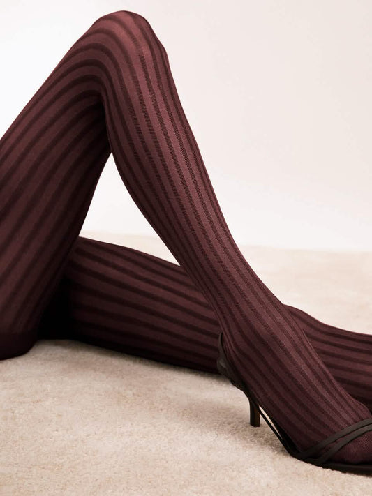 Coral Gestreifte Strumpfhose COLOUR STORY Für Jeden Anlass