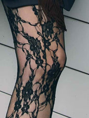 Sale: Spitzen Strumpfhose - Donatella - Größe S