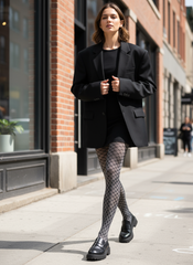 Graue Strumpfhose mit Muster - The French