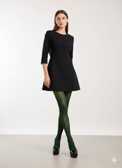 Grün Gestreifte Strumpfhose - Colour Story