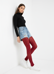 Rote Strumpfhose Blickdicht - Fusil