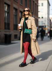 Rote Strumpfhose Blickdicht - Fusil