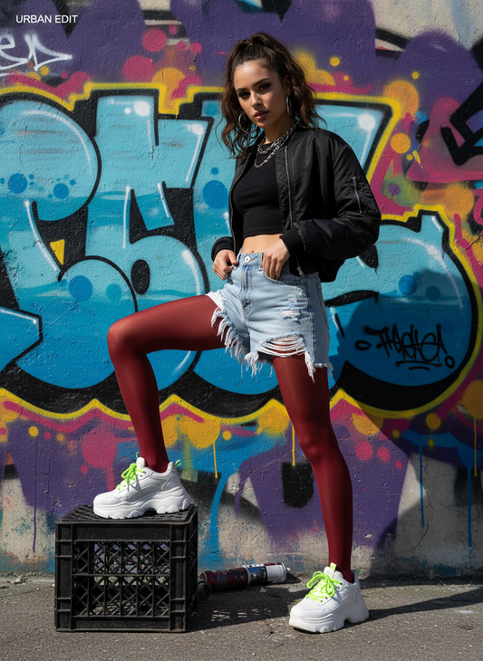 Rote Strumpfhose - Paula