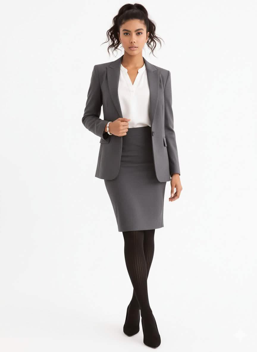 Schwarze Strumpfhose mit Streifen BELVEDERE für Eleganz