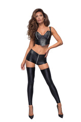 Wetlook Short Mit Reißverschluss Für Verführerische Kurven