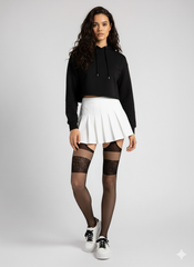 Straps-Strumpfhose mit Leopardenmuster - Amour Sauvage