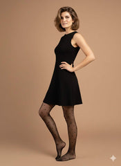 Strumpfhose mit Herzen - Love Potion - Schwarz