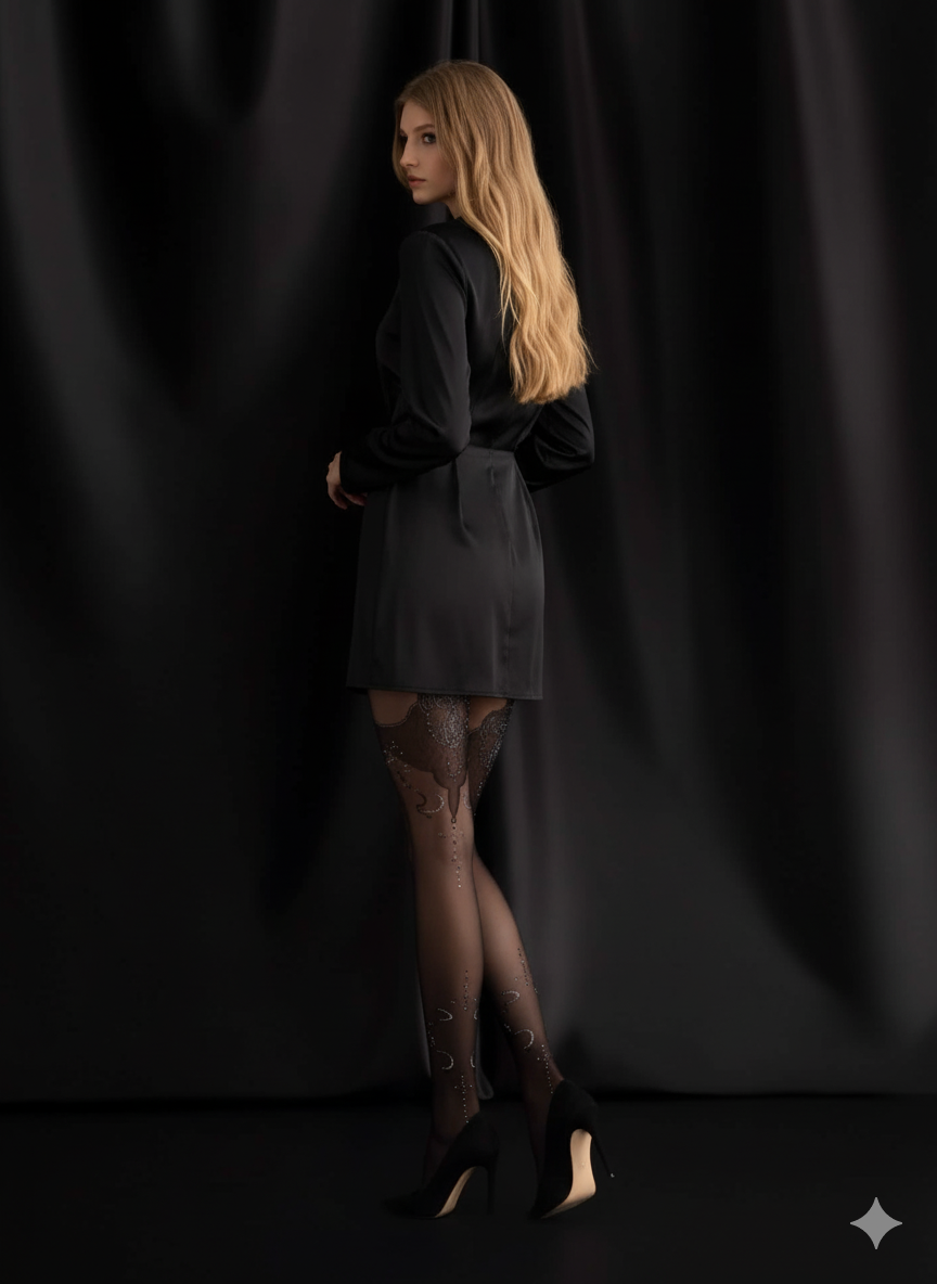 Sale: Strumpfhose ORIENT CHARM - Strumpfhose mit Muster Schwarz - Größe S