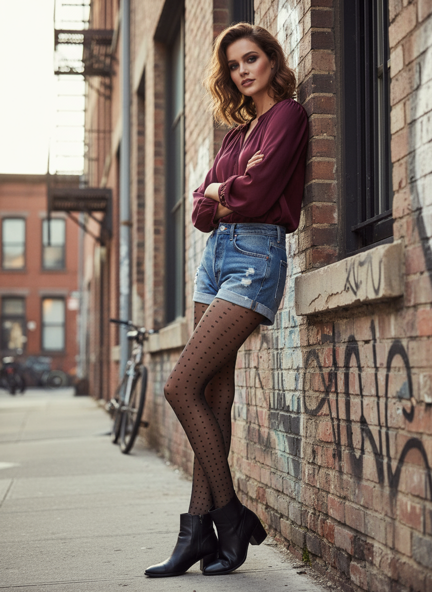 Strumpfhose mit Punkten - Charlize