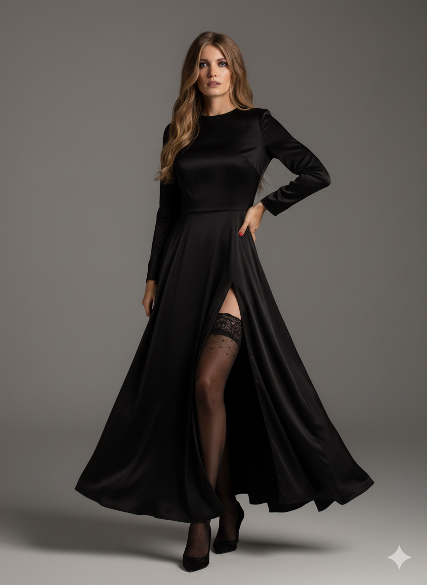 Nylontrümpfe Temptation Schwarz – Transparente Eleganz mit zarter Spitze