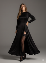 Nylontrümpfe Temptation Schwarz – Transparente Eleganz mit zarter Spitze