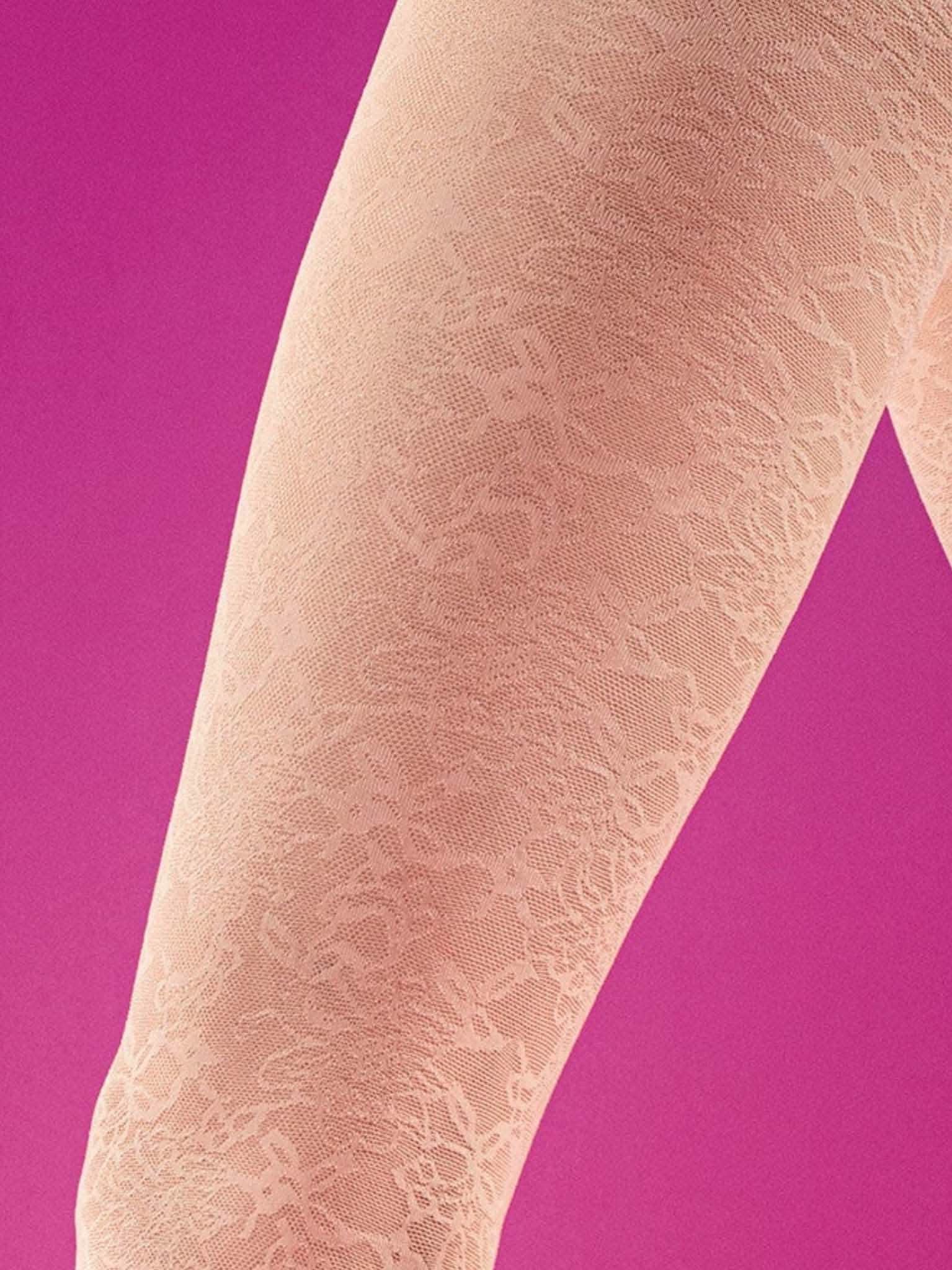 Weiße Strumpfhose mit Muster - Ariel