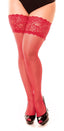 Glamory Comfort 20 Halterlose Strümpfe – Rot (XL bis 4XL)