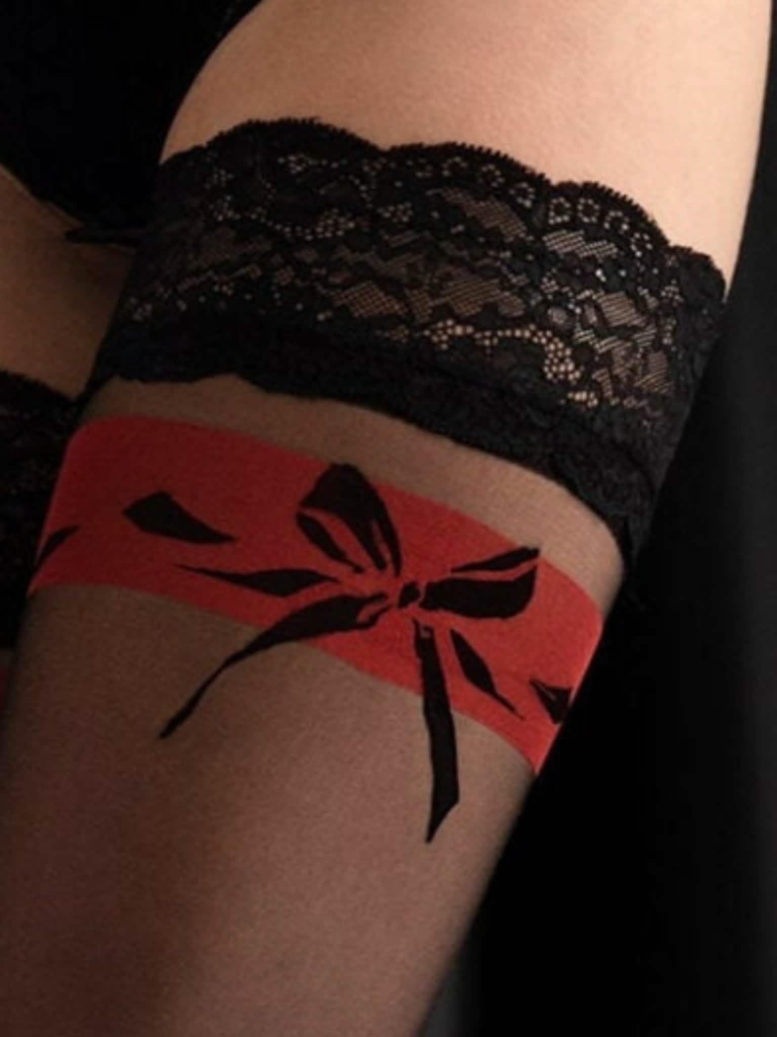 Overknee Strümpfe - Nylons mit Schleife - Endless Love