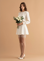 Hochzeitsstrümpfe Creme-Weiß - Dolce Vita