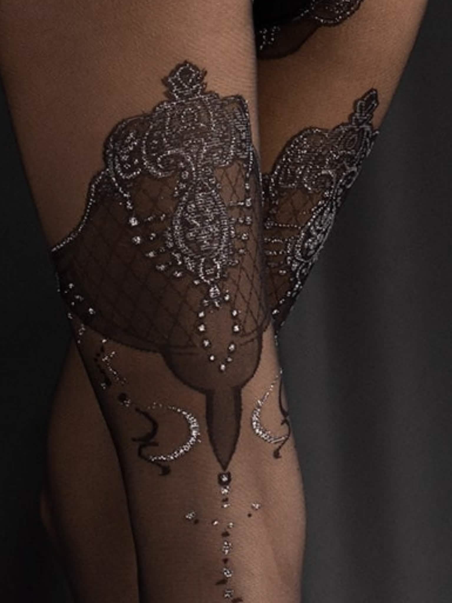 Sale: Strumpfhose ORIENT CHARM - Strumpfhose mit Muster Schwarz - Größe S