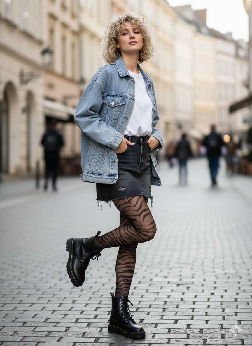 Strumpfhose mit Tigermuster - Tigris