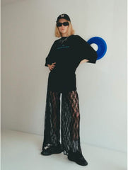 Weit geschnittene Spitzenhose - Lässig & Stilvoll