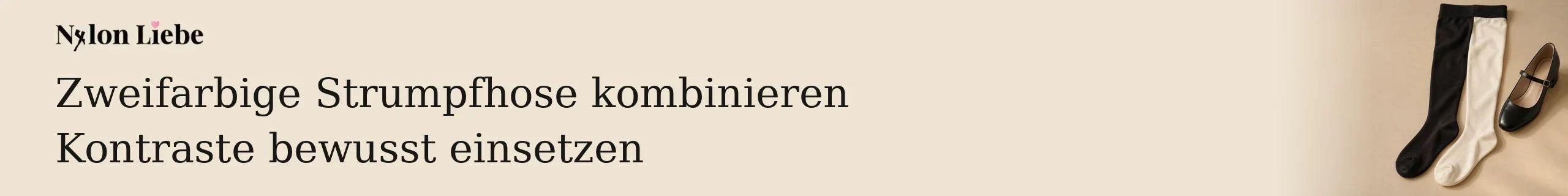 Zweifarbige Strumpfhose kombinieren: Kontraste bewusst einsetzen – illustrative Stillleben-Aufnahme