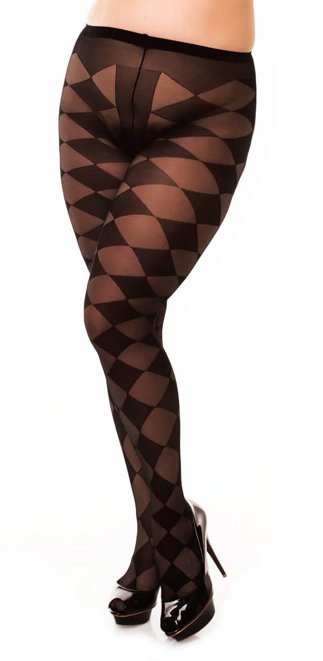 Strumpfhose Diamond 20 in Übergröße – Gr. 40 bis 58 (XL-3XL) – Rautenmuster & Elegant