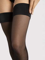 Halterlose Strümpfe Glam – Satin-Bund & Minimalistisch