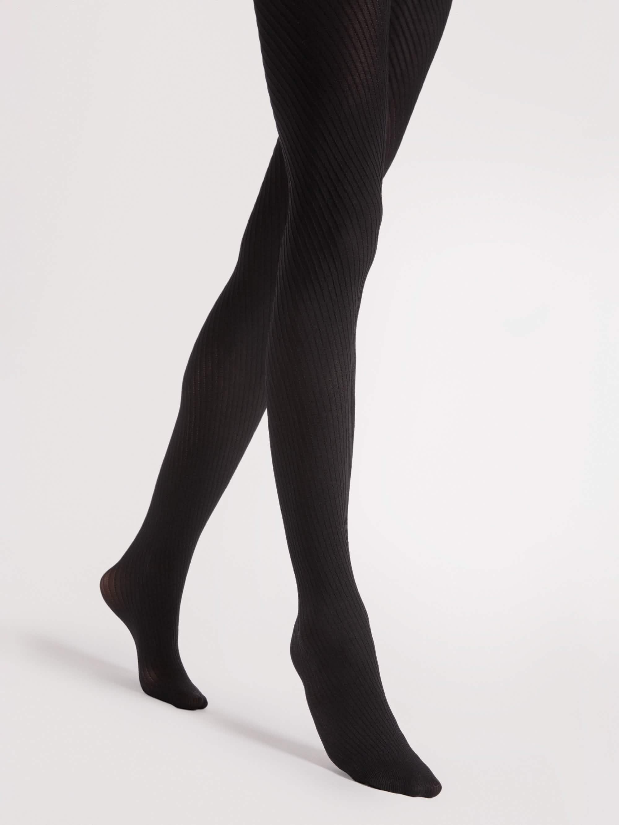 Strumpfhose Argenta – Diagonal-Struktur & Warm