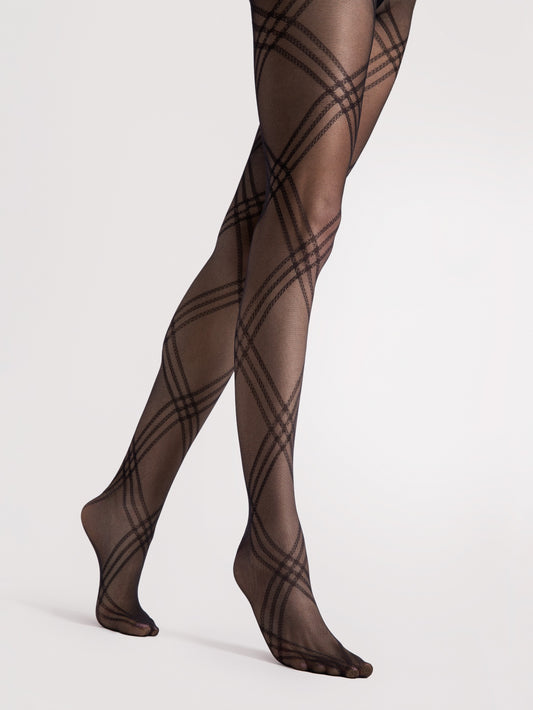 Strumpfhose Tess – Karo-Muster & Elegant