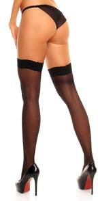 Strumpfhose Transparent Übergröße XL bis 4XL Schwarz Hoher Komfortbund