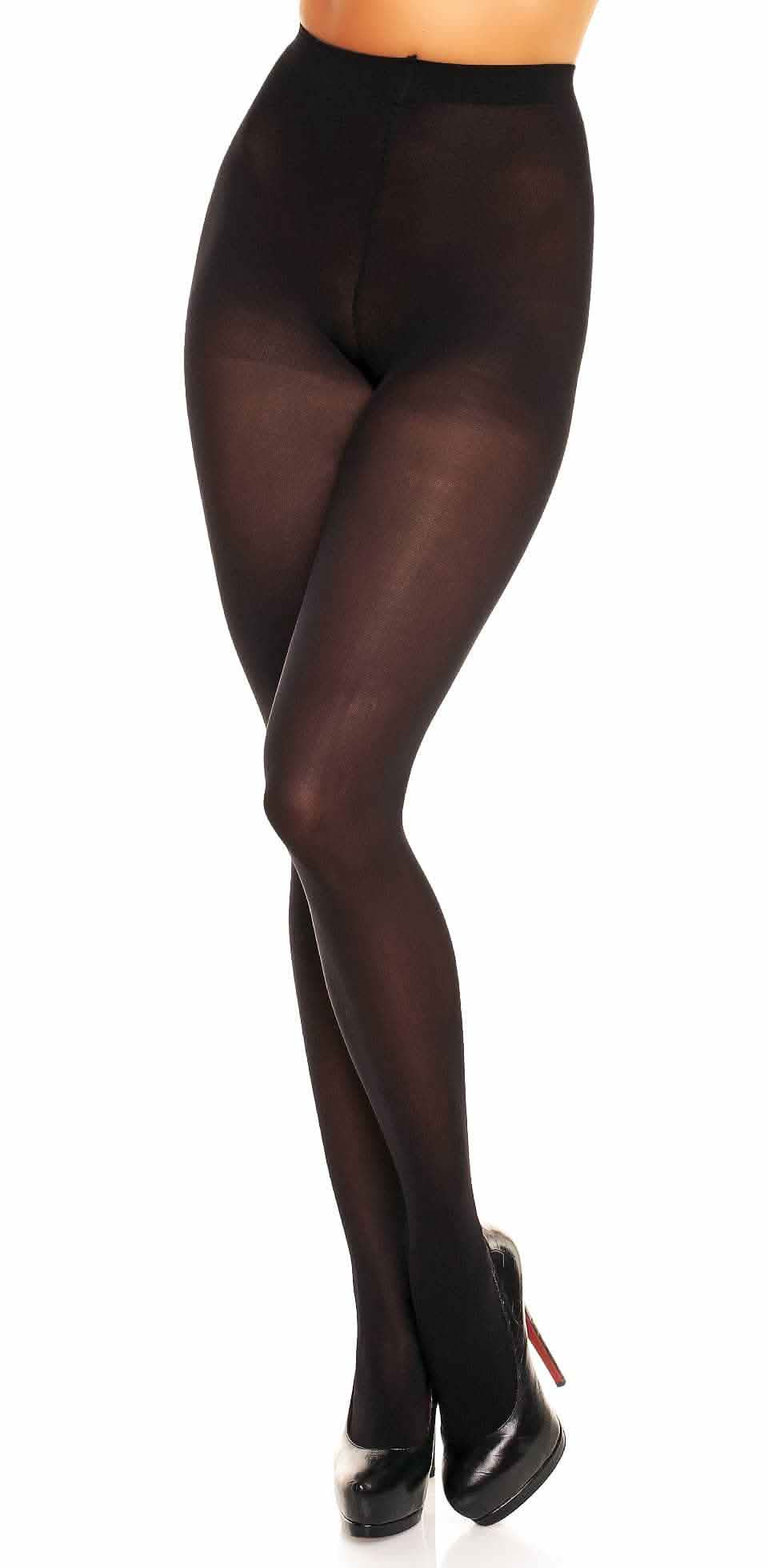 Seidig-matte Mikrofaser Strumpfhose Übergröße XL bis 4XL Schwarz 50 DEN