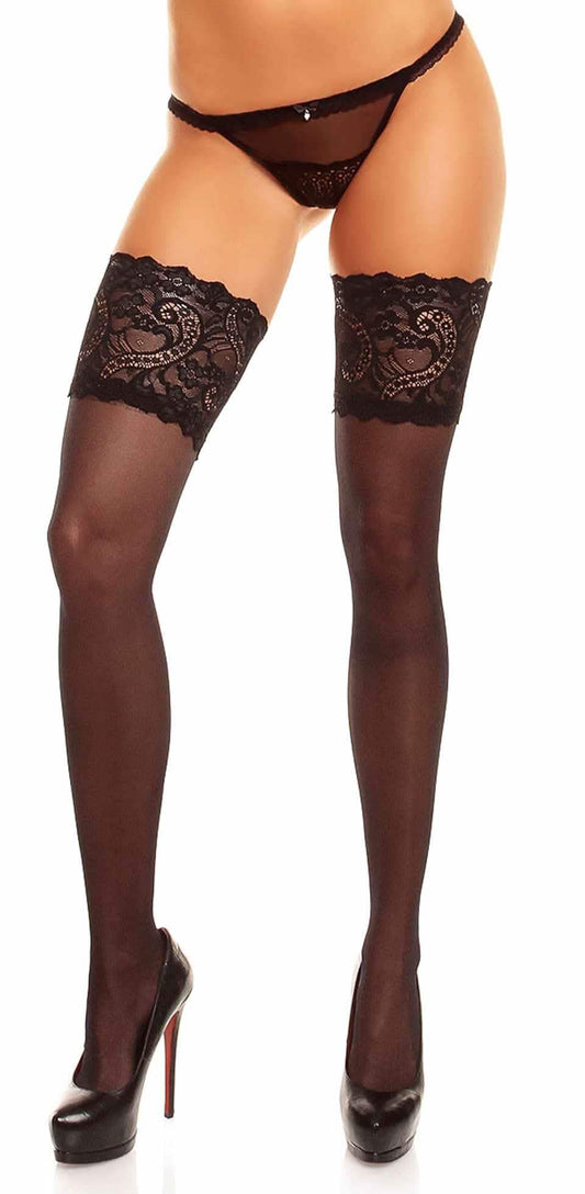 Strumpfhose Mit Naht Übergröße XL bis 4XL Schwarz Hoher Komfortbund