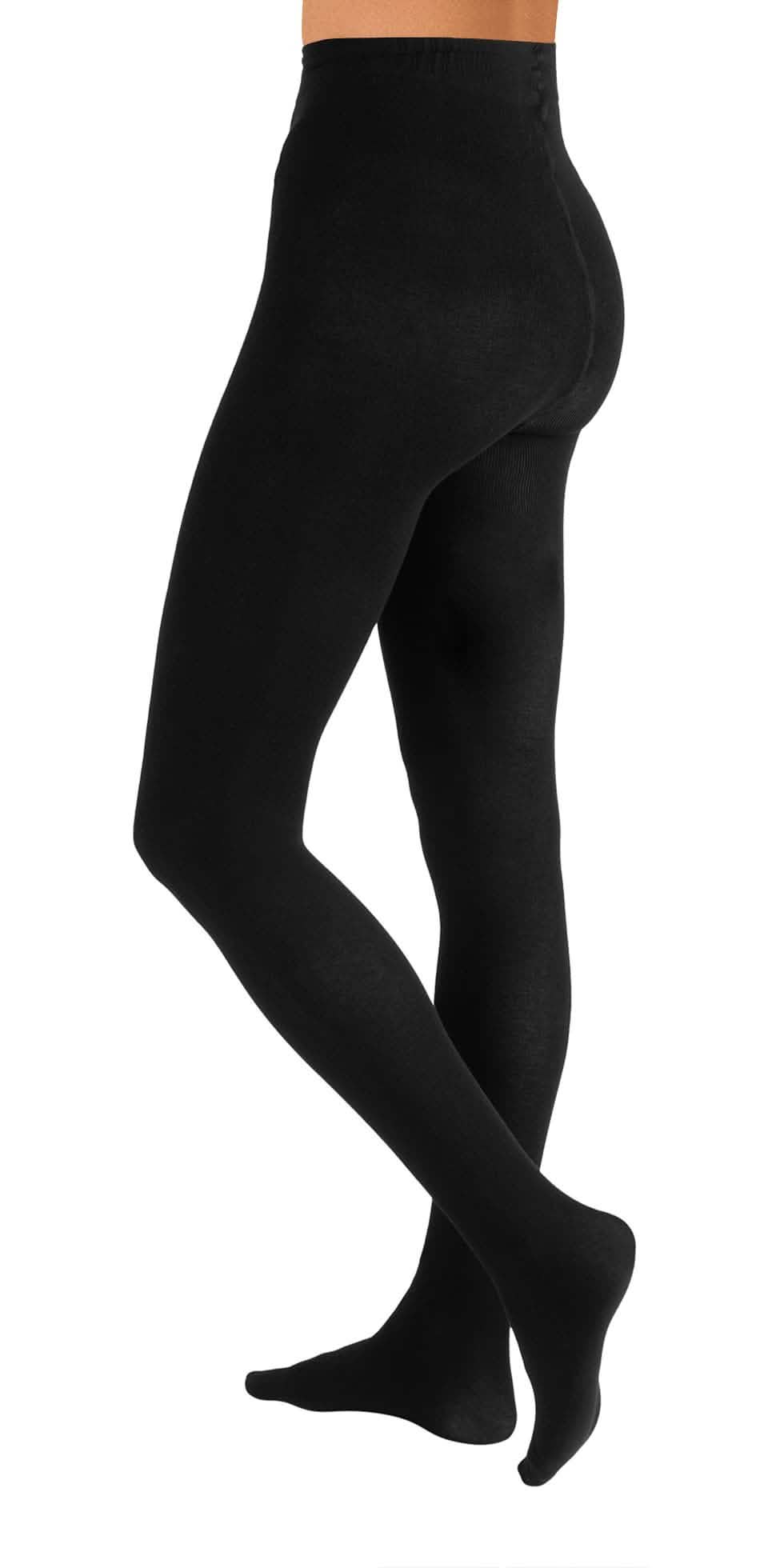 Strumpfhose Seidig Übergröße XL bis 4XL Schwarz Hoher Komfortbund