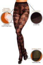 Strumpfhose Diamond 20 in Übergröße – Gr. 40 bis 58 (XL-3XL) – Rautenmuster & Elegant
