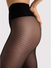 Fischnetz Muster Strumpfhose mit formendem High Waist & Bauchweg - Sierra