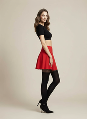 High Waist Overknee Strumpfhose - Glamour Contour