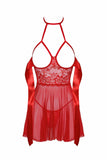 Kurzes Babydoll Kleid Rot