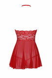 Kurzes Babydoll Kleid Rot