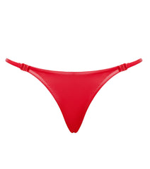 Roter Wetlook String-Tanga