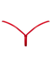 Roter Wetlook String-Tanga