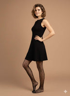 Strumpfhose mit Herzen - Love Potion - Schwarz