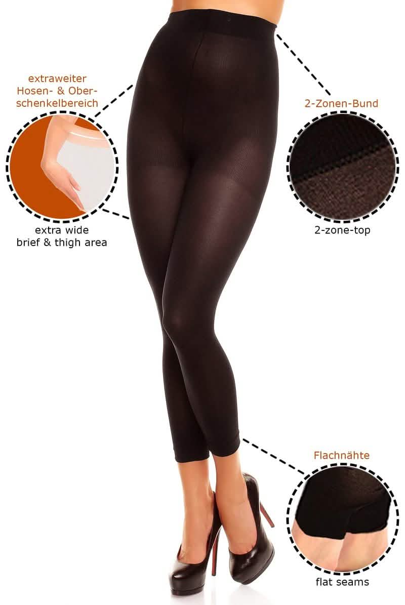 Nylon Leggings Velvet 80 in Übergröße – Gr. 40 bis 62 (XL-4XL) – Blickdicht & Samtig