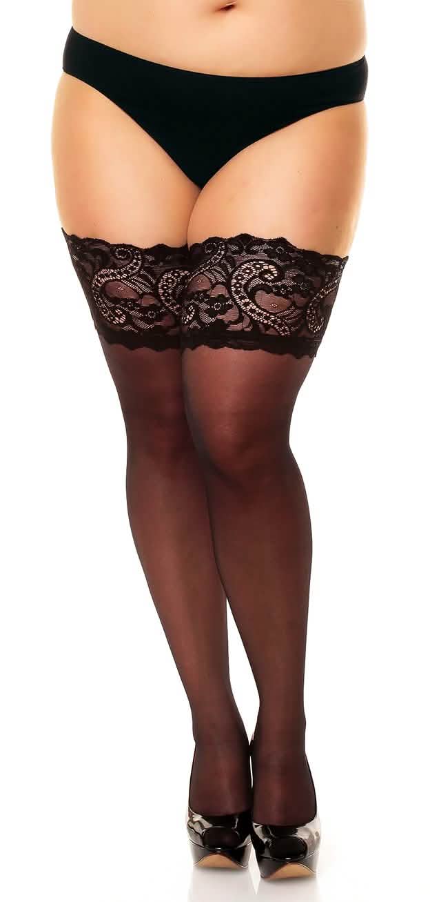 Glamory Couture 20 針織襪 – 黑色 (XL 至 4XL) 主圖