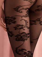 Strumpfhose mit Muster WILD DREAM - Gemusterte Strumpfhose - Schwarz