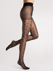 Strumpfhose Mit Punkten ENCORE Schwarz Für Elegante Looks